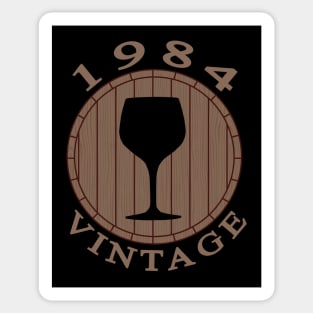 Vintage Wine Lover Birthday 1984 Sticker